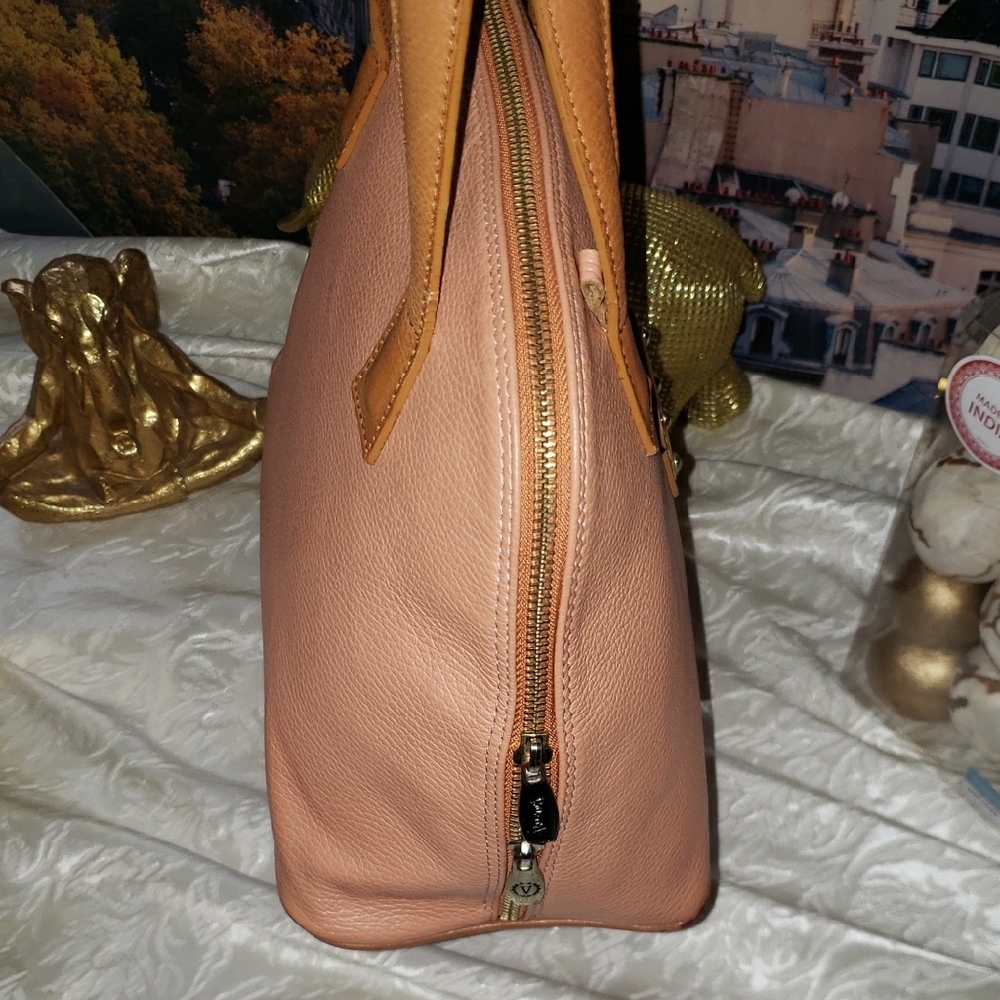 Valentina Lambskin Leather Satchel - Picture 4 of 14
